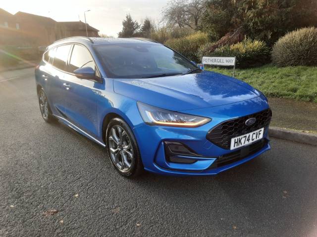 Ford Focus 1.0 EcoBoost Hybrid mHEV 155 ST-Line 5dr Auto Estate Petrol Blue